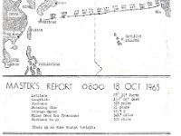 2.  USNS Gordon's Daily Newspaper for 18 October 1965 - page showing ship's route and progress